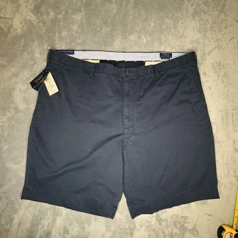 Polo Ralph Lauren Mens 48B Shorts Blue Chino Stretch Cotton Twill Casual Preppy